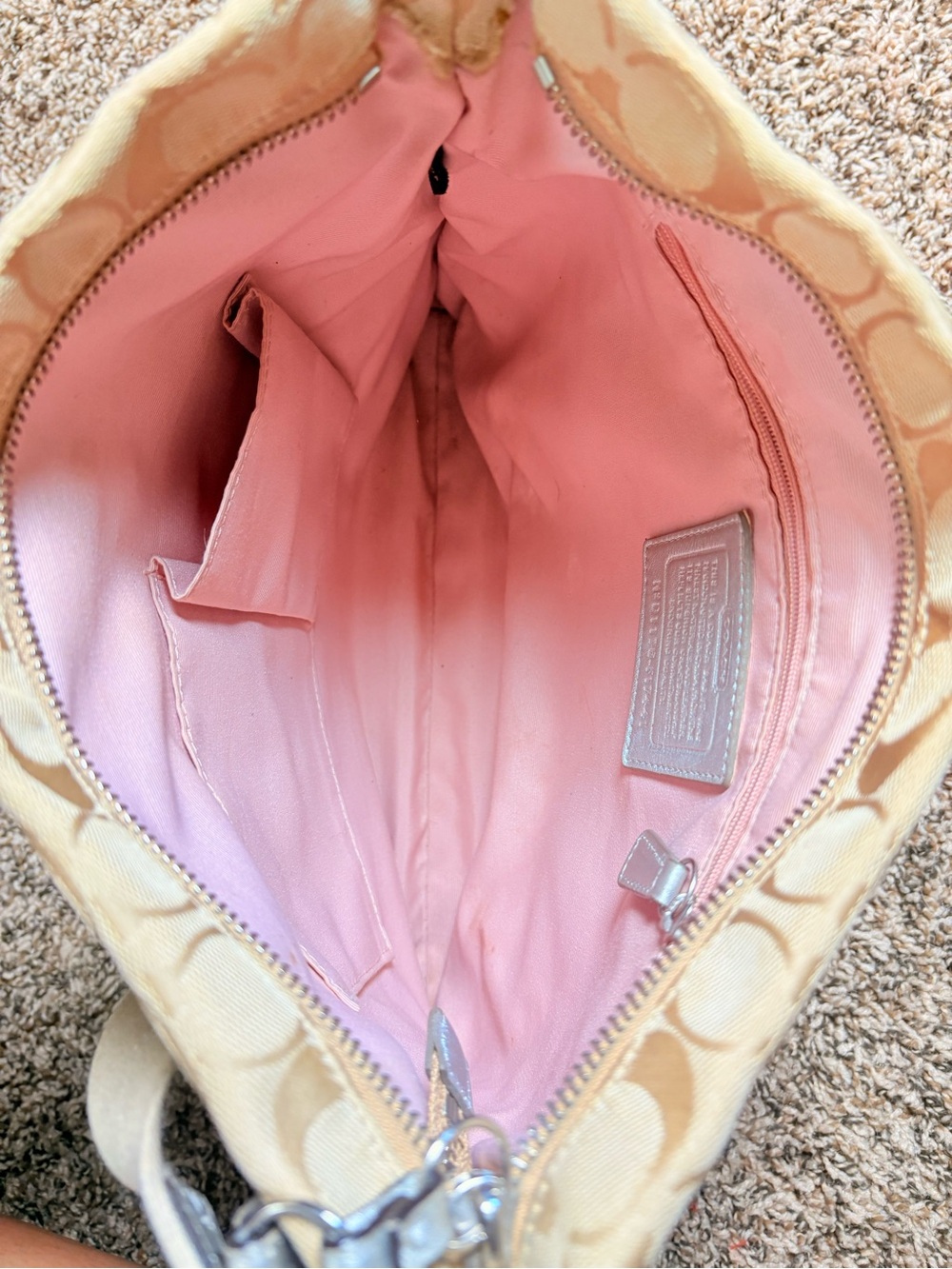 Coach Beige Signature Canvas Crossbody with Multicolor Leather Panels - Picture 5 of 5